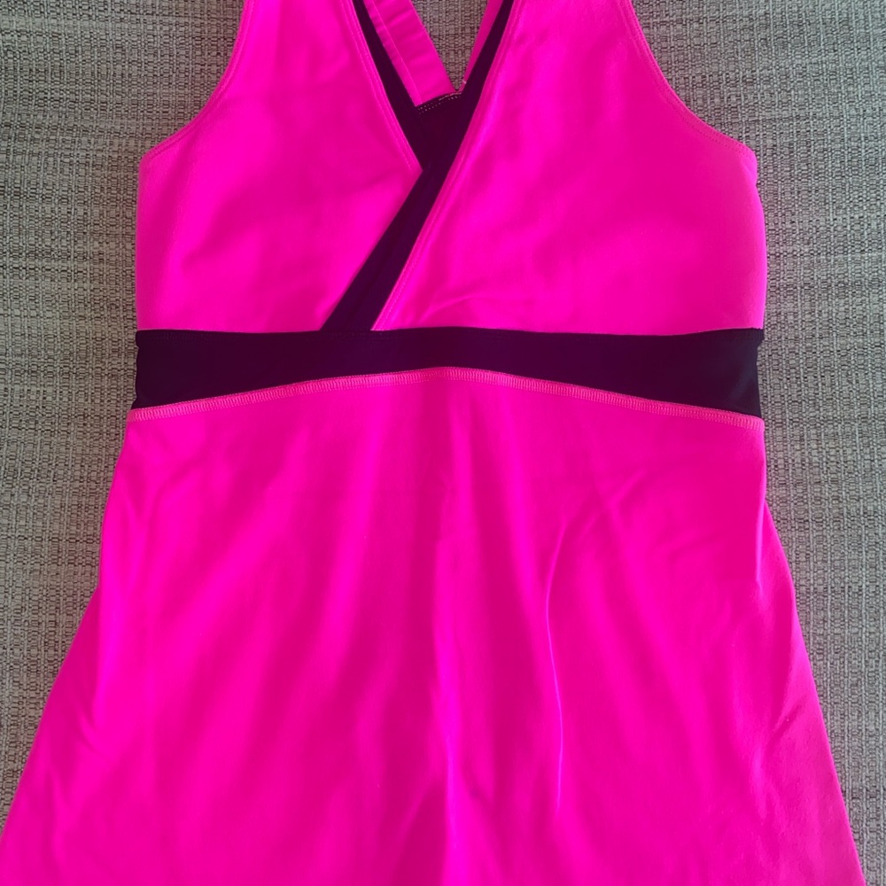 Unique Lululemon Pink 8 Tank Worn 2x